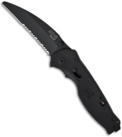 SOG Flash II Rescue Assisted Opening Knife (3.5" Black Serr) TFSA-6