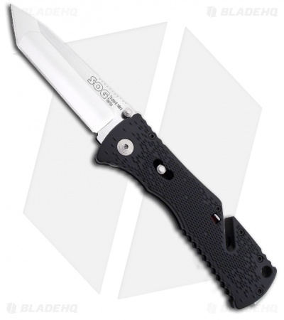 SOG Trident Mini Tanto Assisted Opening Knife (3.15" Satin) TF-26