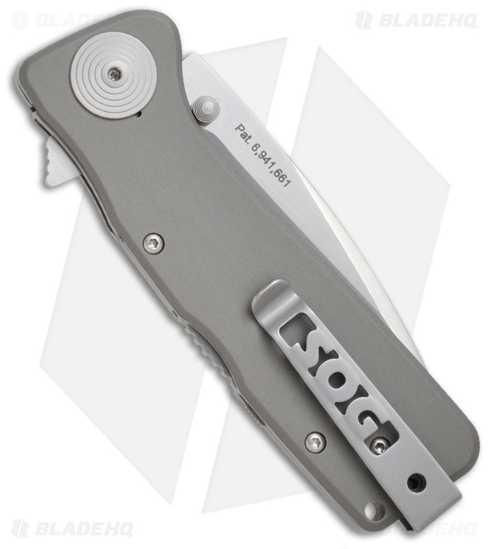 SOG Twitch XL Spring Assisted Knife Graphite (3.25" Satin Serr) TWI-920