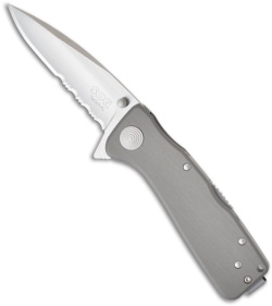 SOG Twitch XL Spring Assisted Knife Graphite (3.25" Satin Serr) TWI-920