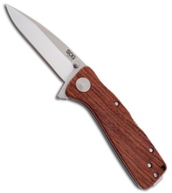 SOG Twitch XL Wood Spring Assisted Knife (3.25" Satin) TWI24-CP