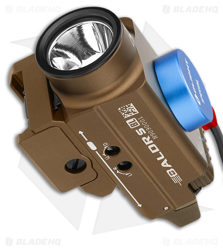 Olight BALDR S Tactical LED Flashlight Desert Tan Blue Laser