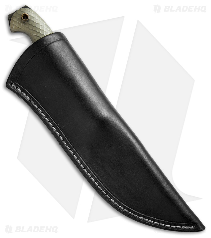 T.M. Hunt Custom Fixed Blade Knife Black G-10/C-Tek Glow (4.4" Black)