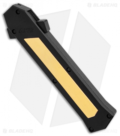 AKC F-16 Bayonet D/A OTF Automatic Knife Brass (3.3" Satin)