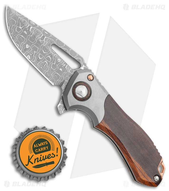 Marfione Custom Protocol Knife Ironwood Copper Accents (2.8" Gator Belly Dam.)