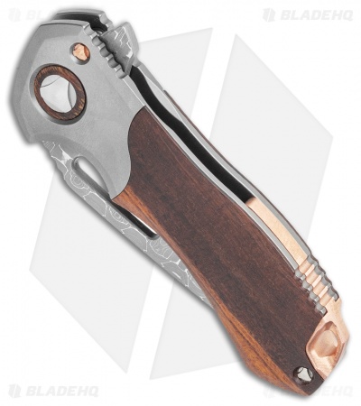 Marfione Custom Protocol Knife Ironwood Copper Accents (2.8" Gator Belly Dam.)
