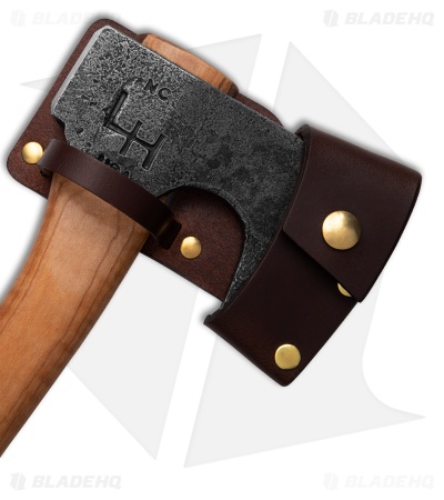 Hoffman Blacksmithing 12" Bearded Hatchet Axe  w/ Flame  Maple Handle - Natural 