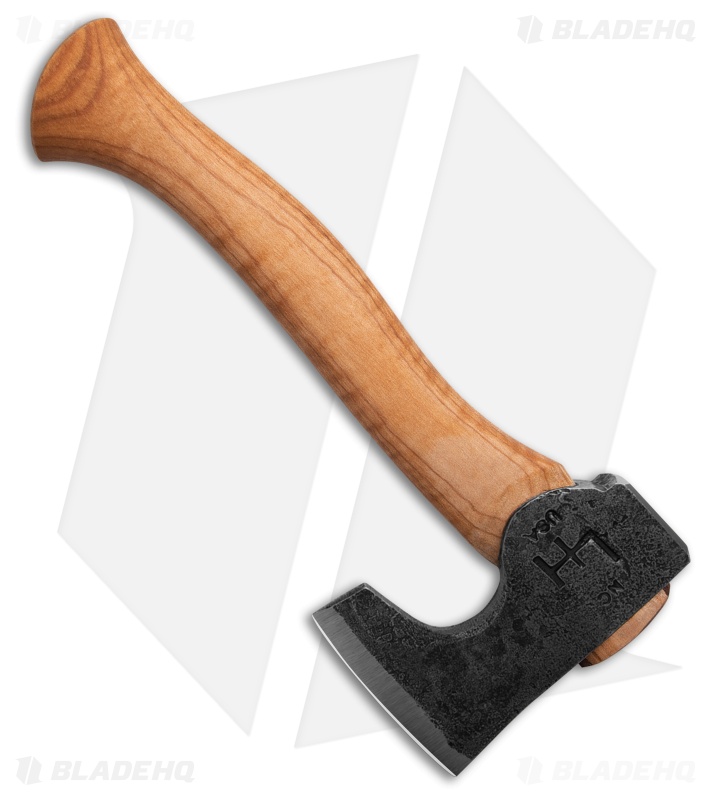 Hoffman Blacksmithing 12" Bearded Hatchet Axe  w/ Flame  Maple Handle - Natural 