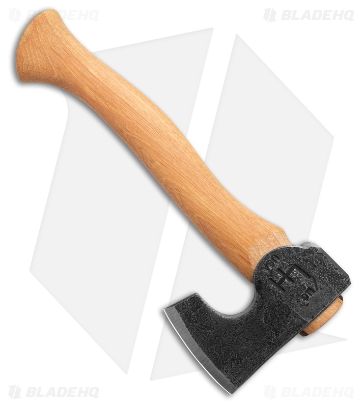 Hoffman Blacksmithing 12" Bearded Hatchet Axe  w/Hickory Handle - Natural Finish