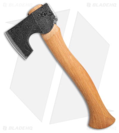 Hoffman Blacksmithing 12" Bearded Hatchet Axe  w/Hickory Handle - Natural Finish