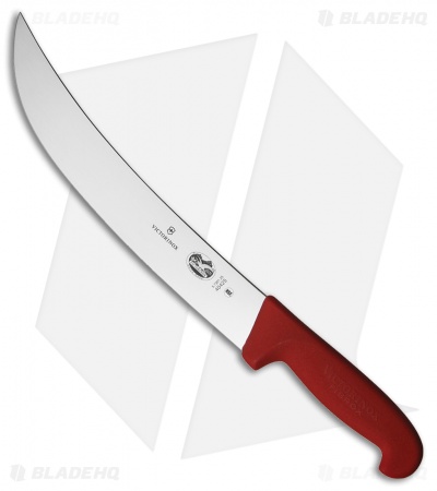 Victorinox Butcher's 10" Cimeter Kitchen Knife Red Fibrox VN5730125