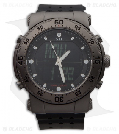 5.11 H.R.T. Tactical Series Titanium Sniper Watch Black Strap 59209