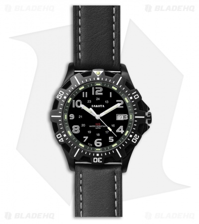 Dakota HC Tritium Wristwatch Black Leather DK7736