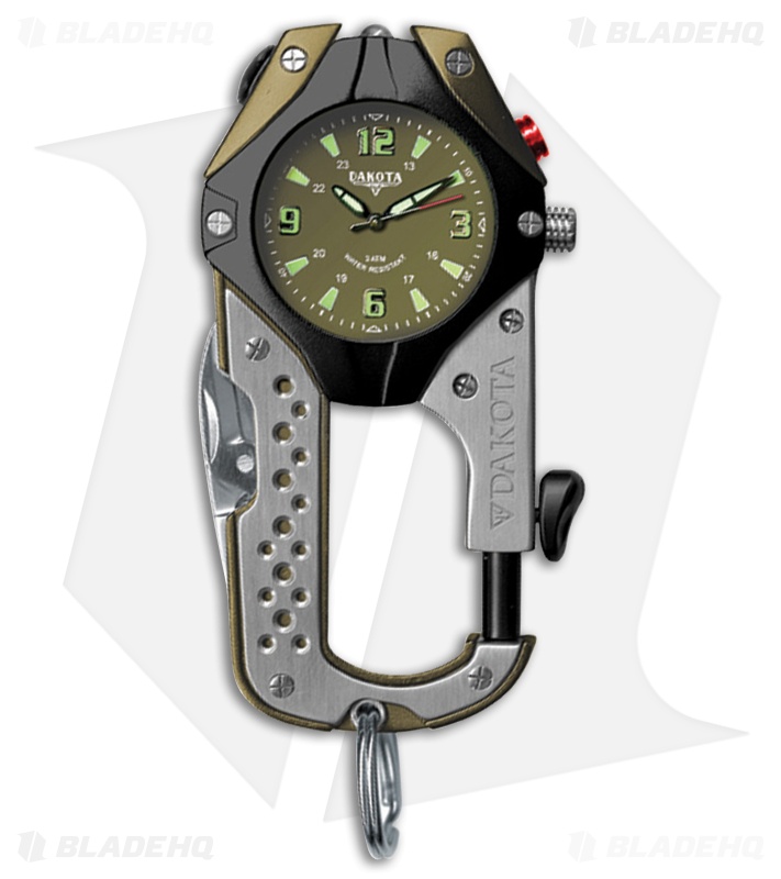 Dakota Knife Clip Watch Olive Green Aluminum DK8763