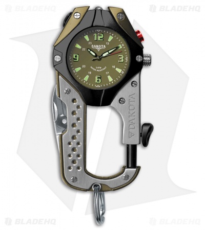 Dakota Knife Clip Watch Olive Green Aluminum DK8763
