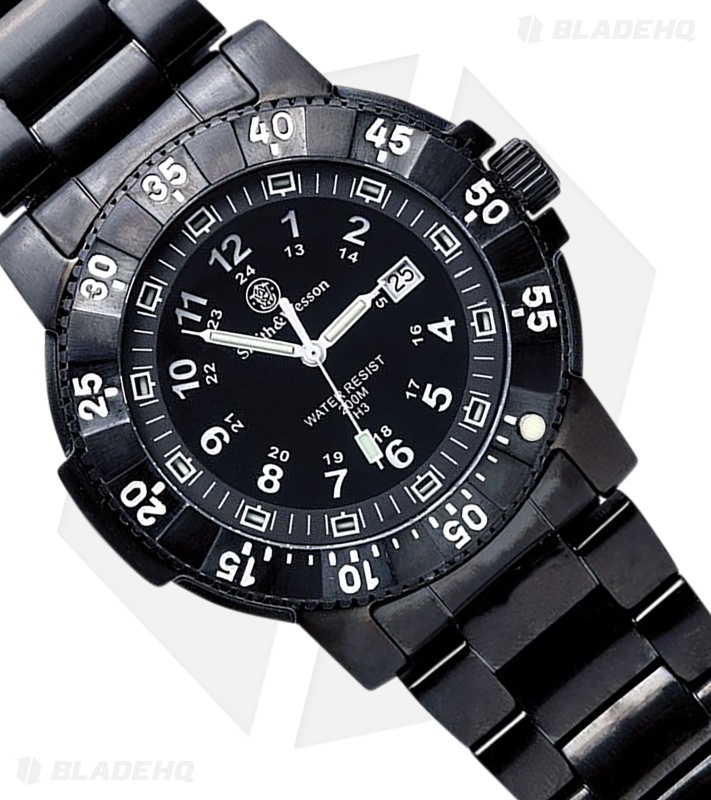 Smith & Wesson Commander Tritium Watch Black Stainless Band