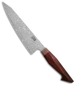 Xin Cutlery Multangular 9" Kitchen Knife Rosewood/Buffalo Horn Mirror Dam.