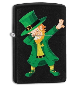 Zippo Leprechaun Lighter Black Aluminum