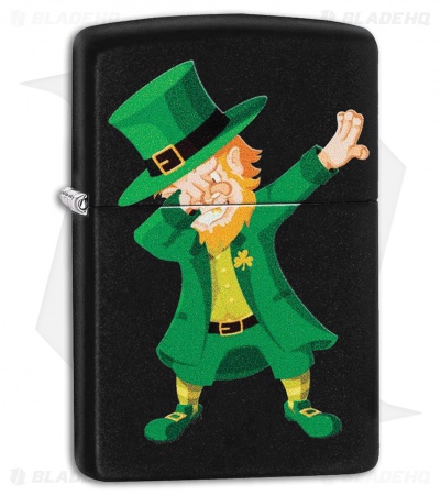 Zippo Leprechaun Lighter Black Aluminum